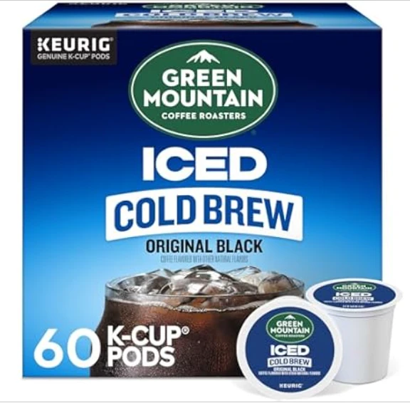 绿山咖啡烘焙厂原味黑冰冷萃咖啡，单份装K-Cup咖啡囊